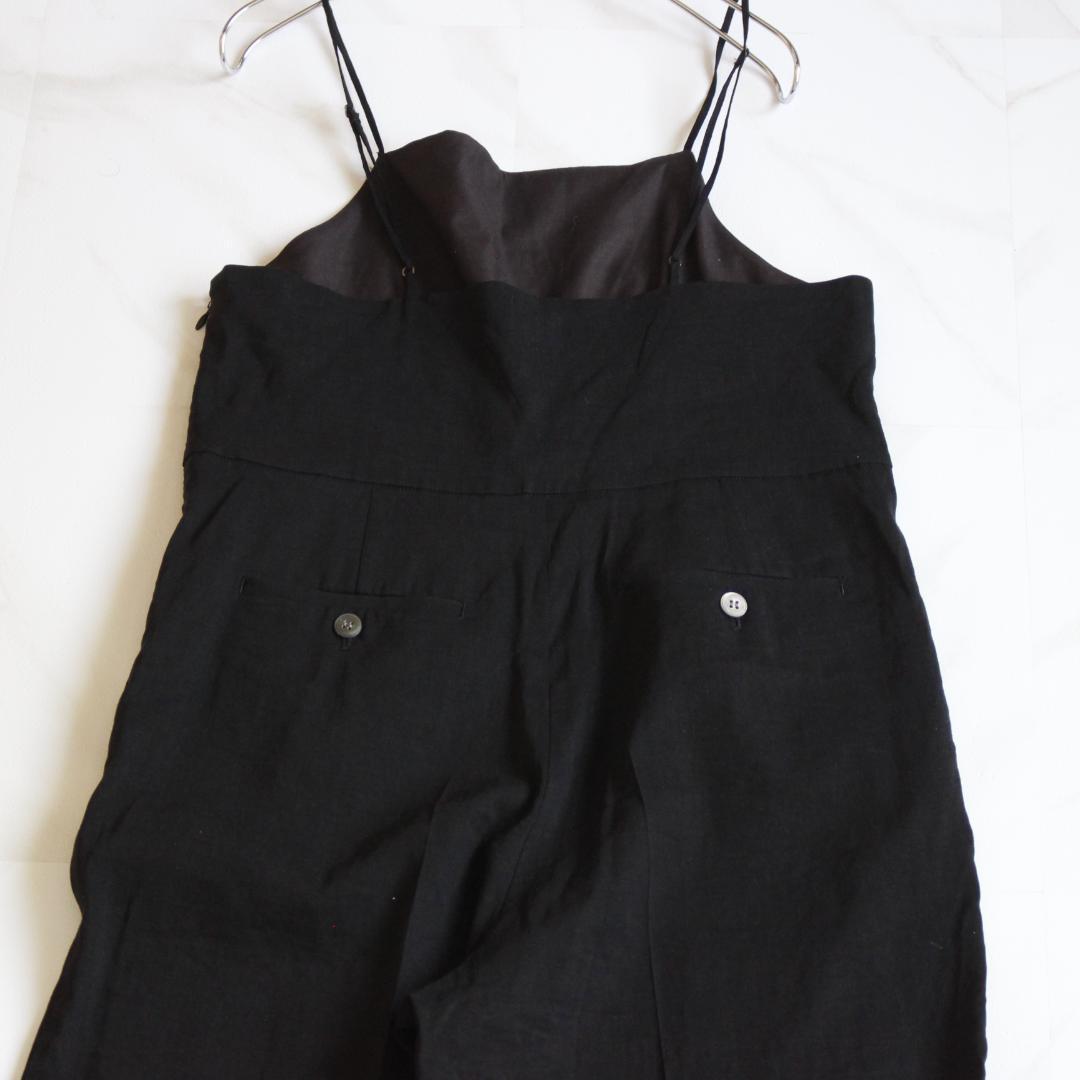 【24SS】23区 リネンレーヨンストレッチ サロペット M ブラック