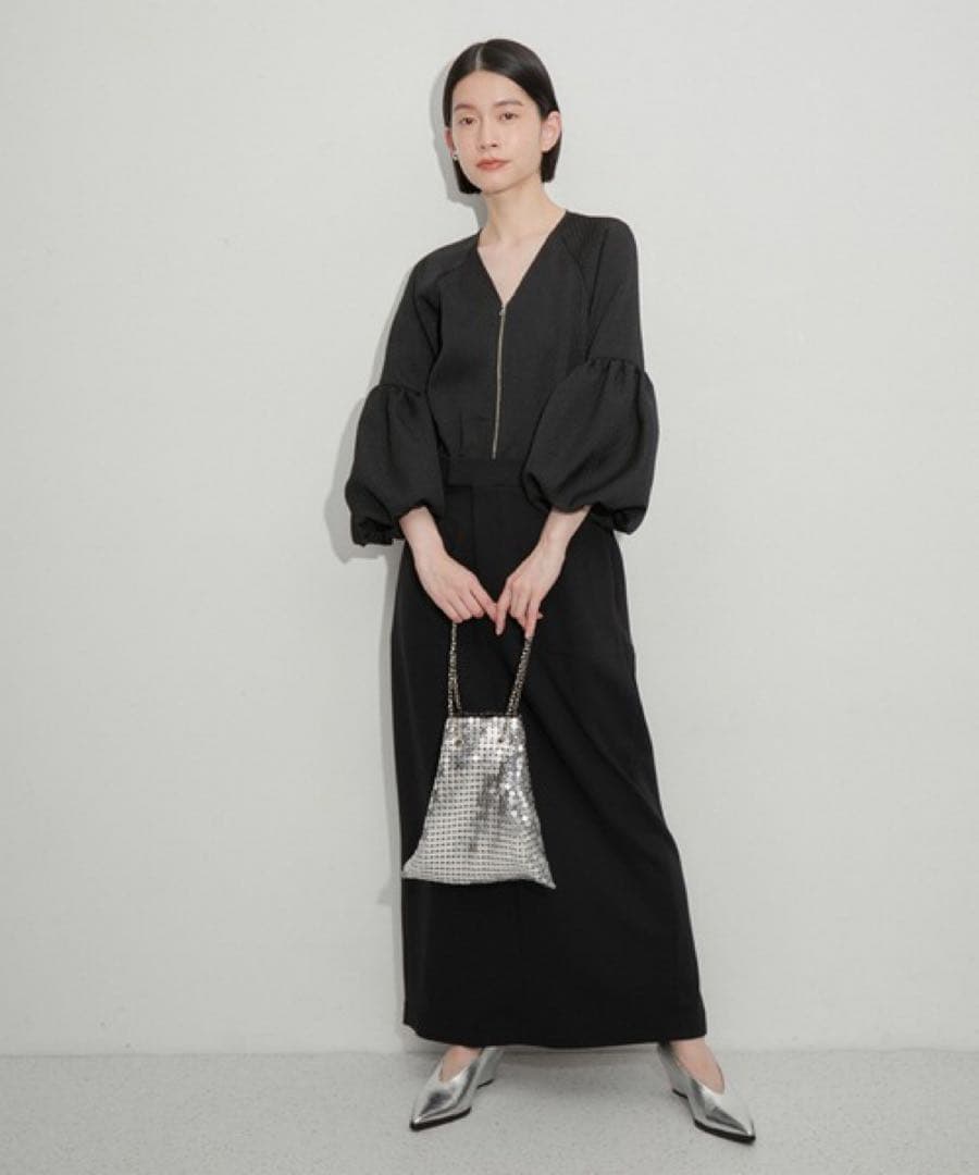 Adam et Rope' アダムエロペ　ジャガードポンチワンピース