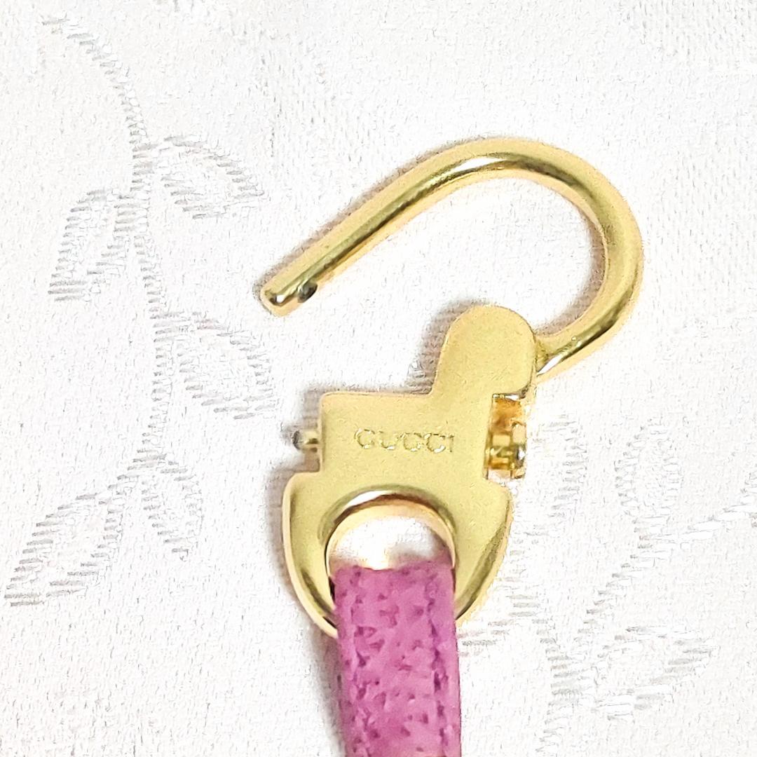 GUCCI Gロゴ ピンク ゴールド キーホルダー リング グッチ シルバー 箱