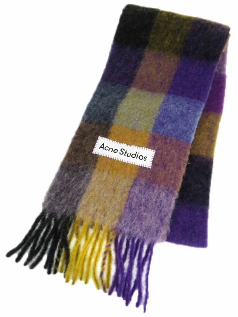 Acne Studios モヘアチェックスカーフ