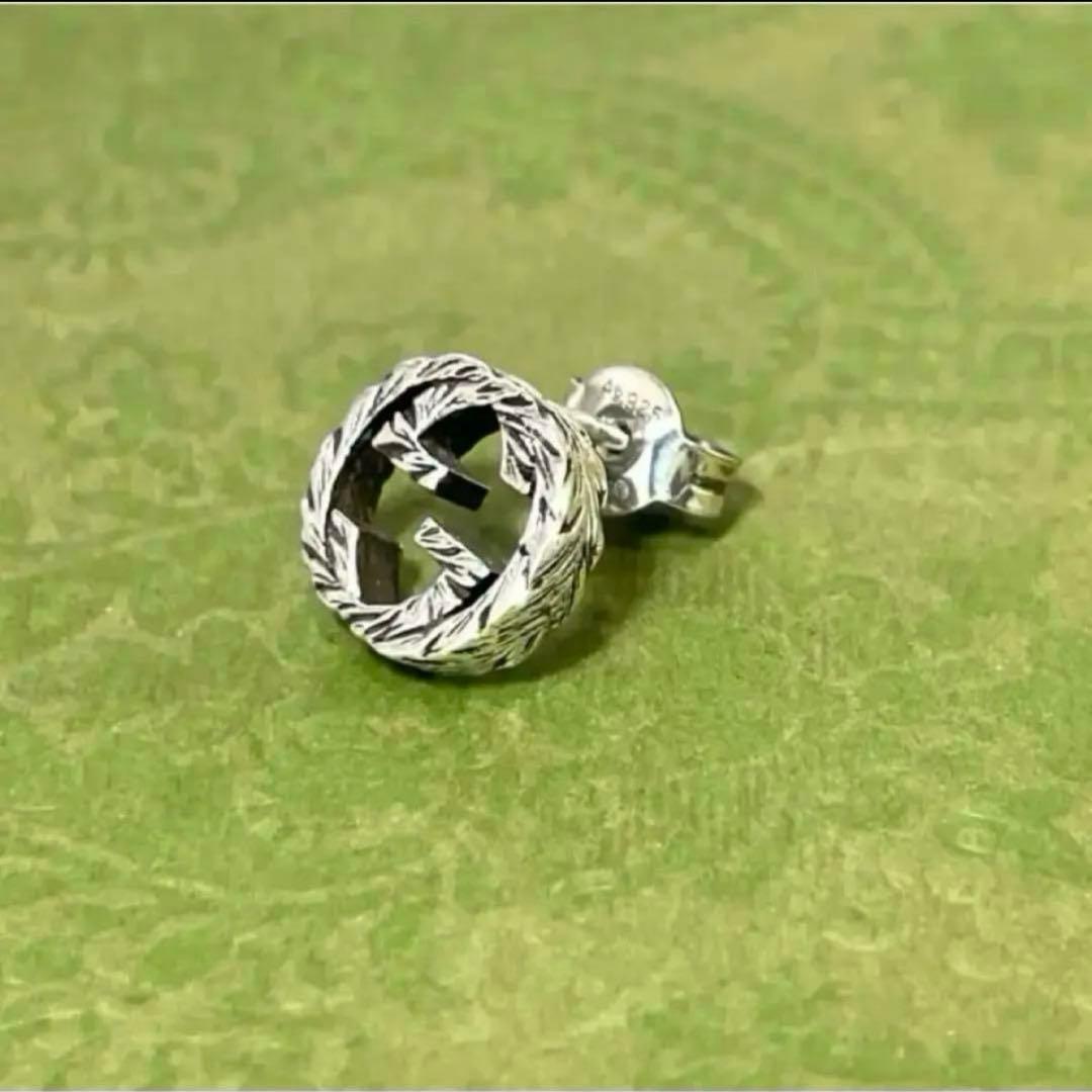 【極美品】グッチ　インターロッキング　アラベスク　ピアス片耳　メンズ/レディース