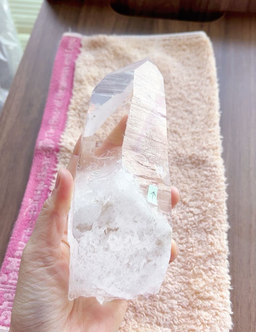 【即購入可】【特大841g】ブラジル•バイーア州産レムリアンシードクリスタル原石