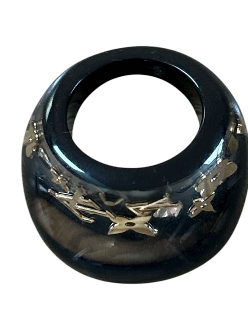 Louis Vuitton ルイヴィトン バングル ブラック×ゴールドMサイズ