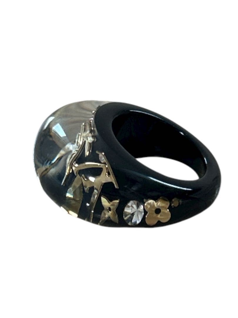 Louis Vuitton ルイヴィトン バングル ブラック×ゴールドMサイズ