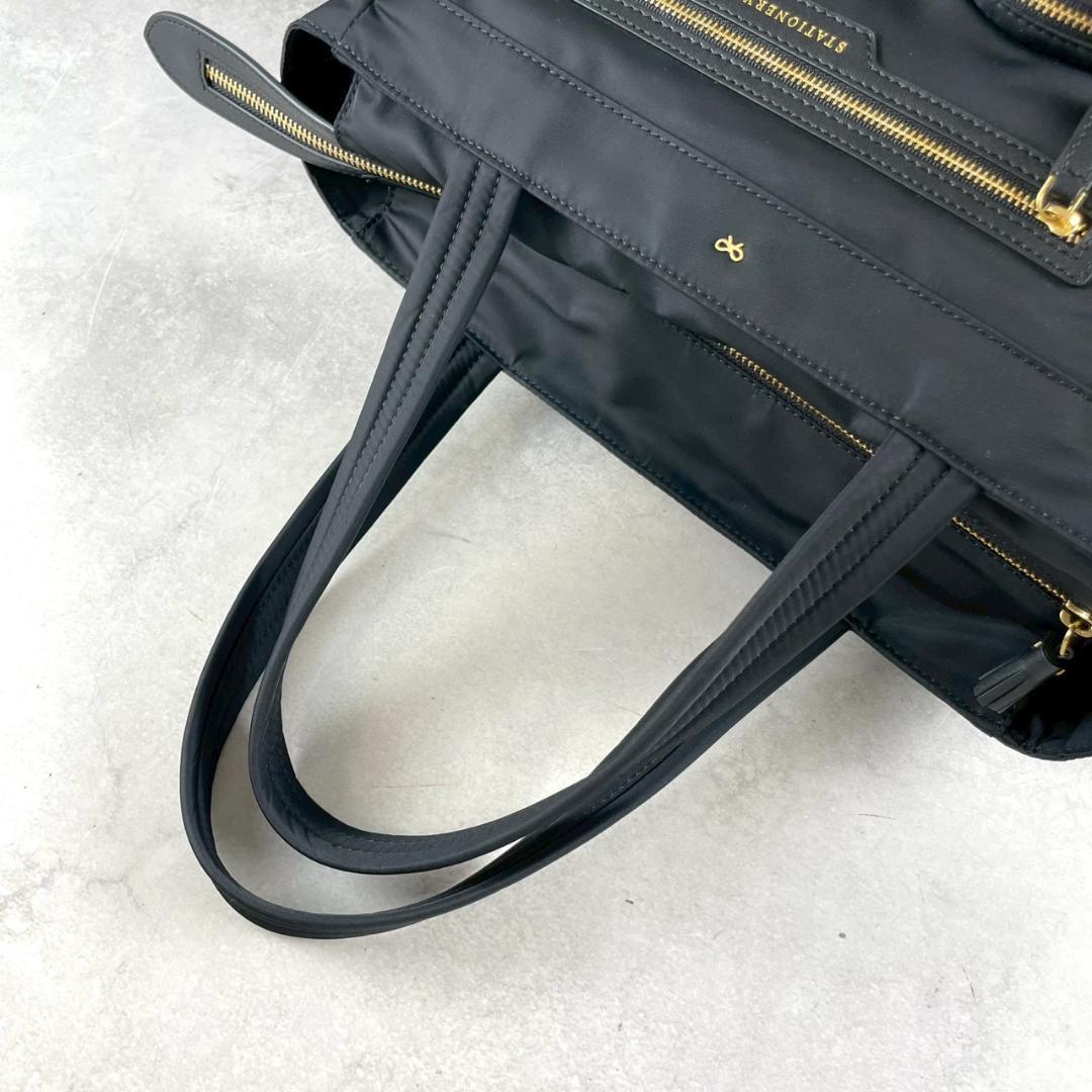 未使用級✨ アニヤハインドマーチ コミューター トートバッグ ハンド ブラック