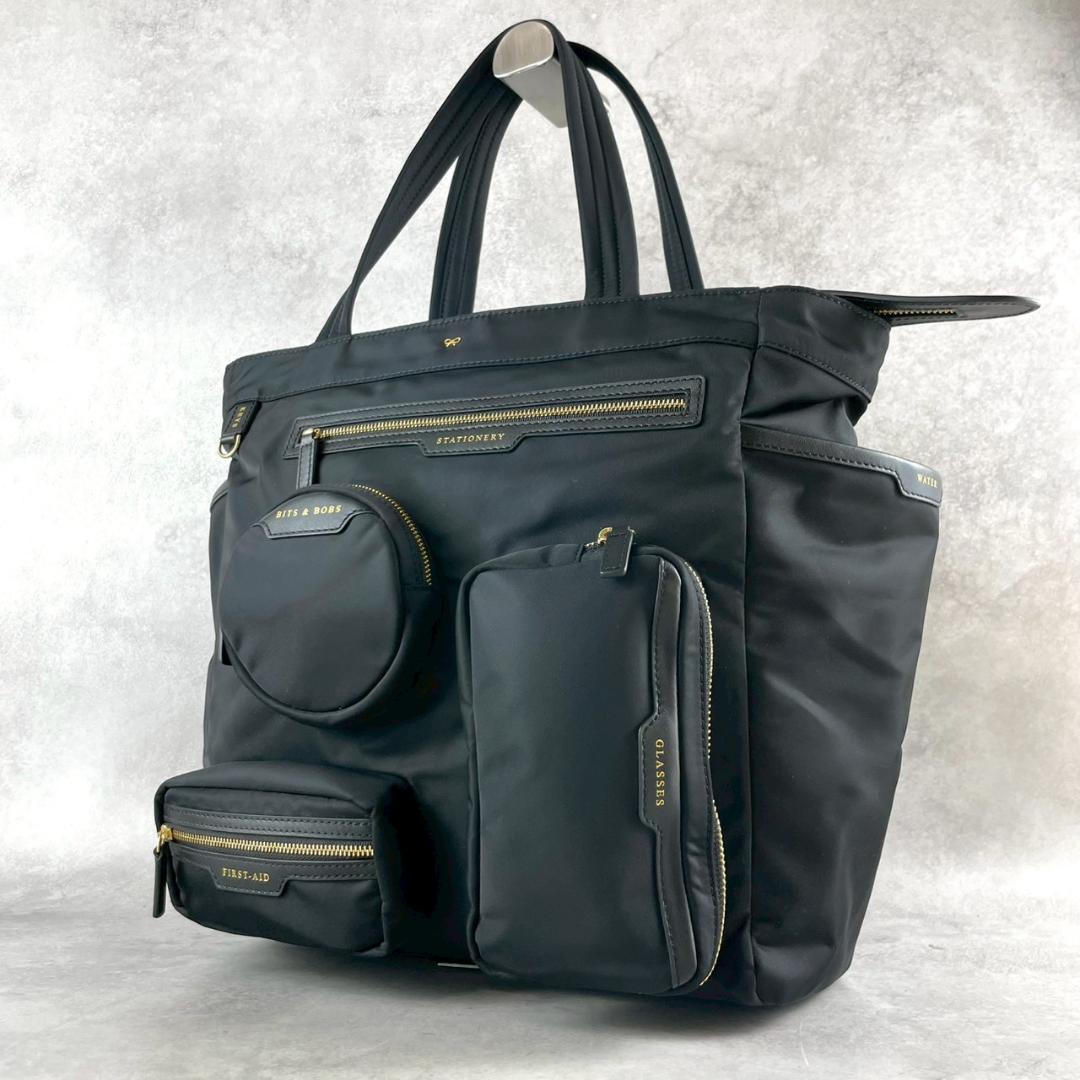 未使用級✨ アニヤハインドマーチ コミューター トートバッグ ハンド ブラック