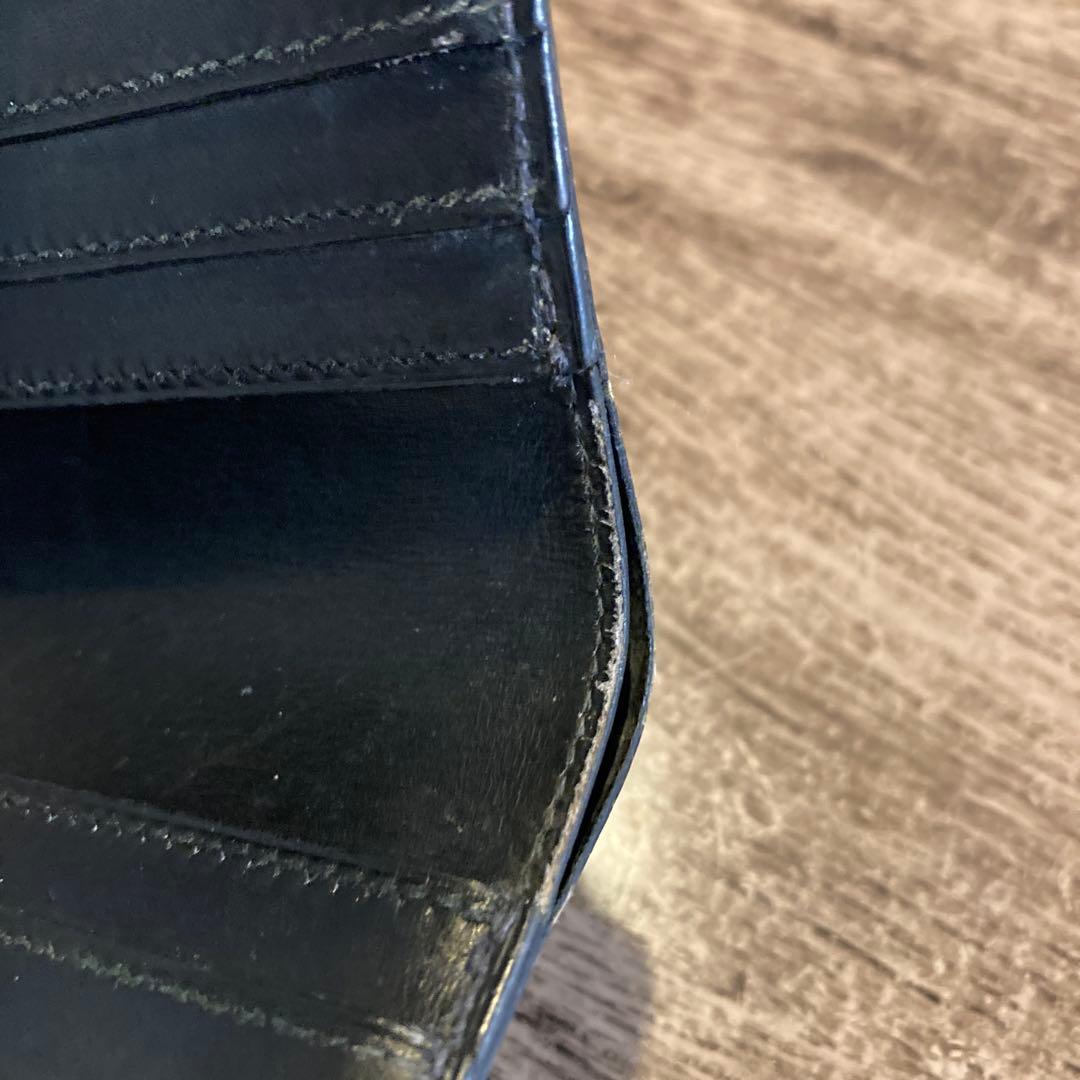 HERMES 折り財布 ★ヴィンテージ 〇U刻印、1991年製、黒レザー