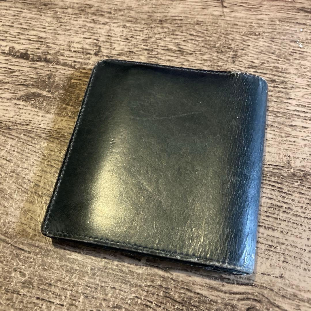 HERMES 折り財布 ★ヴィンテージ 〇U刻印、1991年製、黒レザー