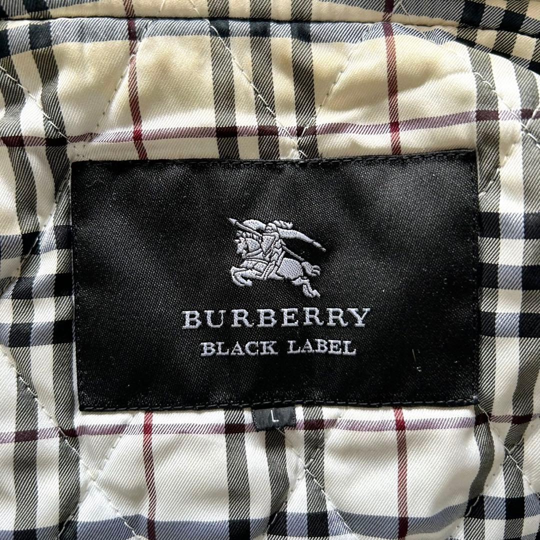 バーバリーブラックレーベル　ダッフルコート　カシミヤ混　裏地キルティング　グレー