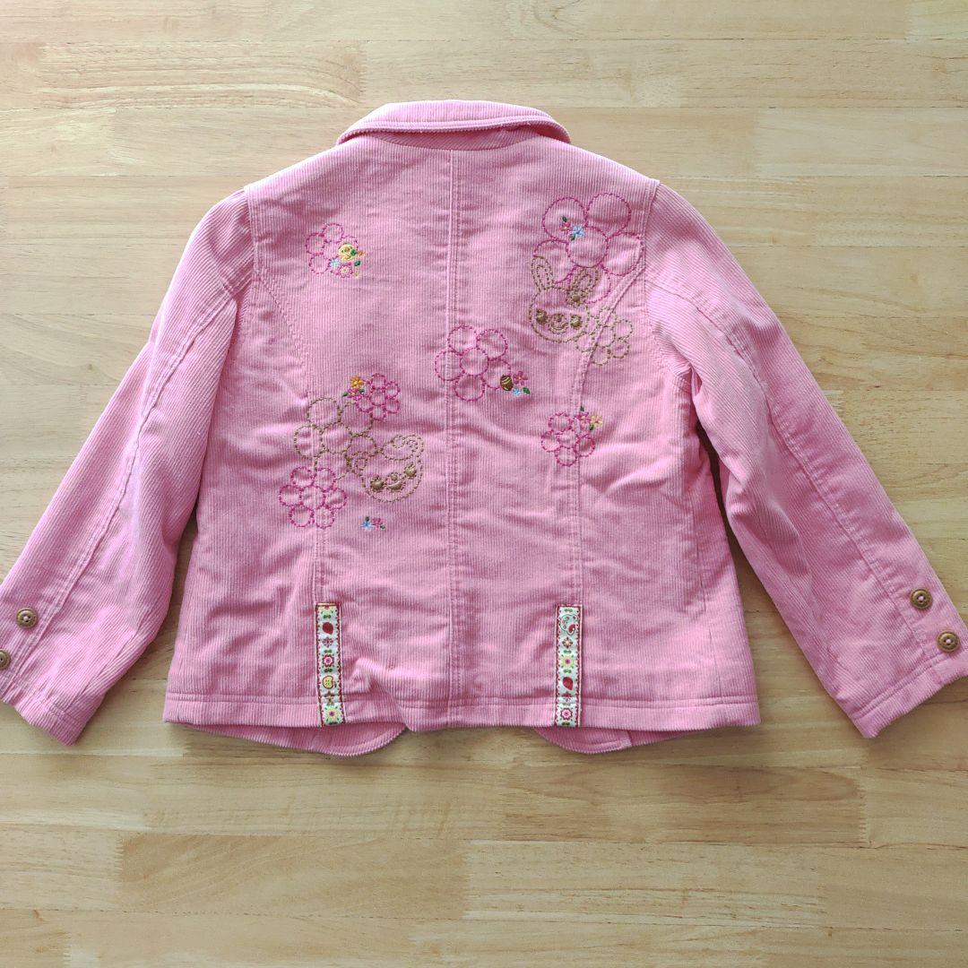 ★新品タグ付き　mezzo piano ピンクコーデュロイジャケット　120