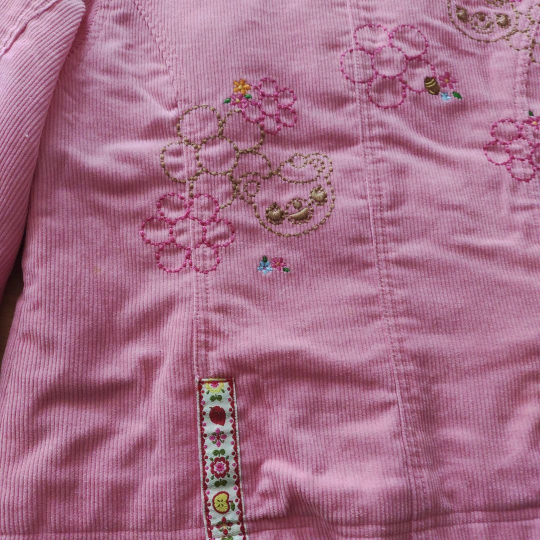 ★新品タグ付き　mezzo piano ピンクコーデュロイジャケット　120