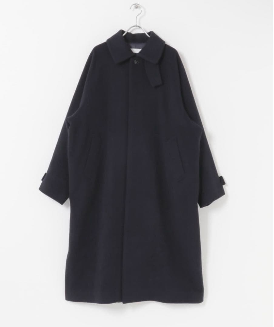 かぐれ　新品タグ付き　ウールバルカラーコート　NAVY