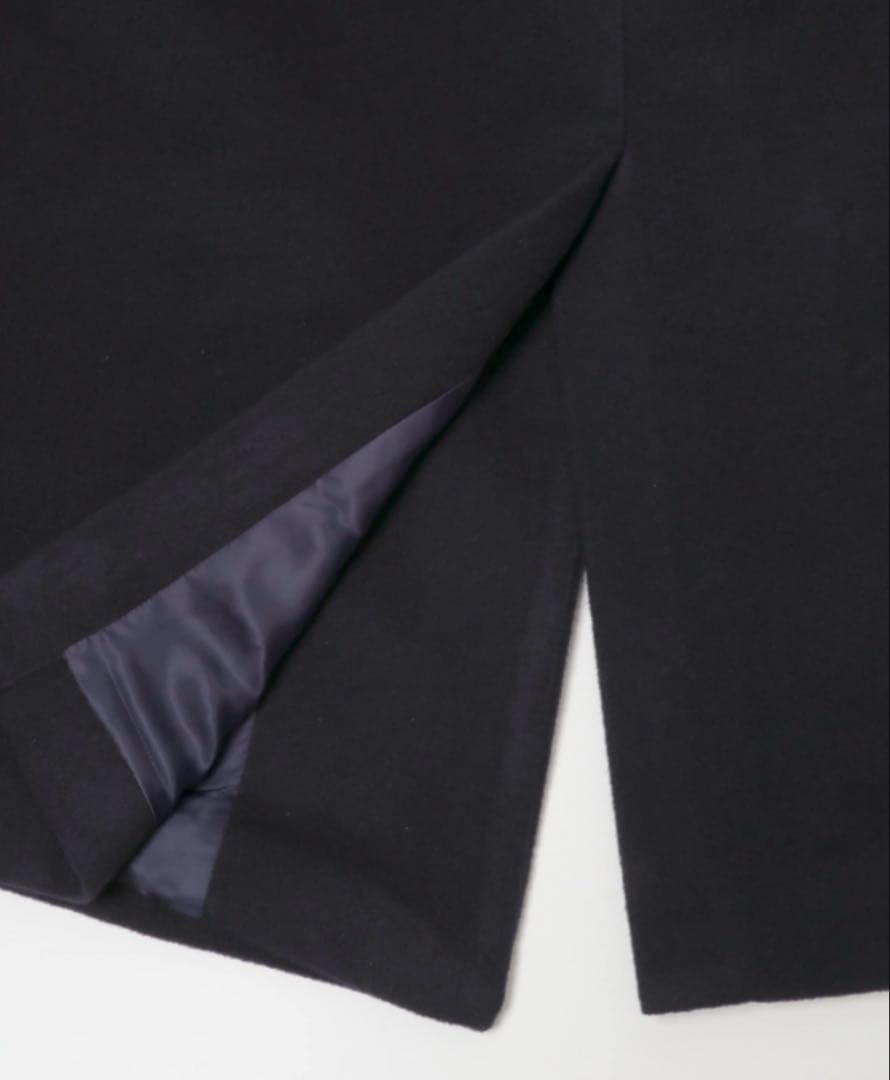 かぐれ　新品タグ付き　ウールバルカラーコート　NAVY