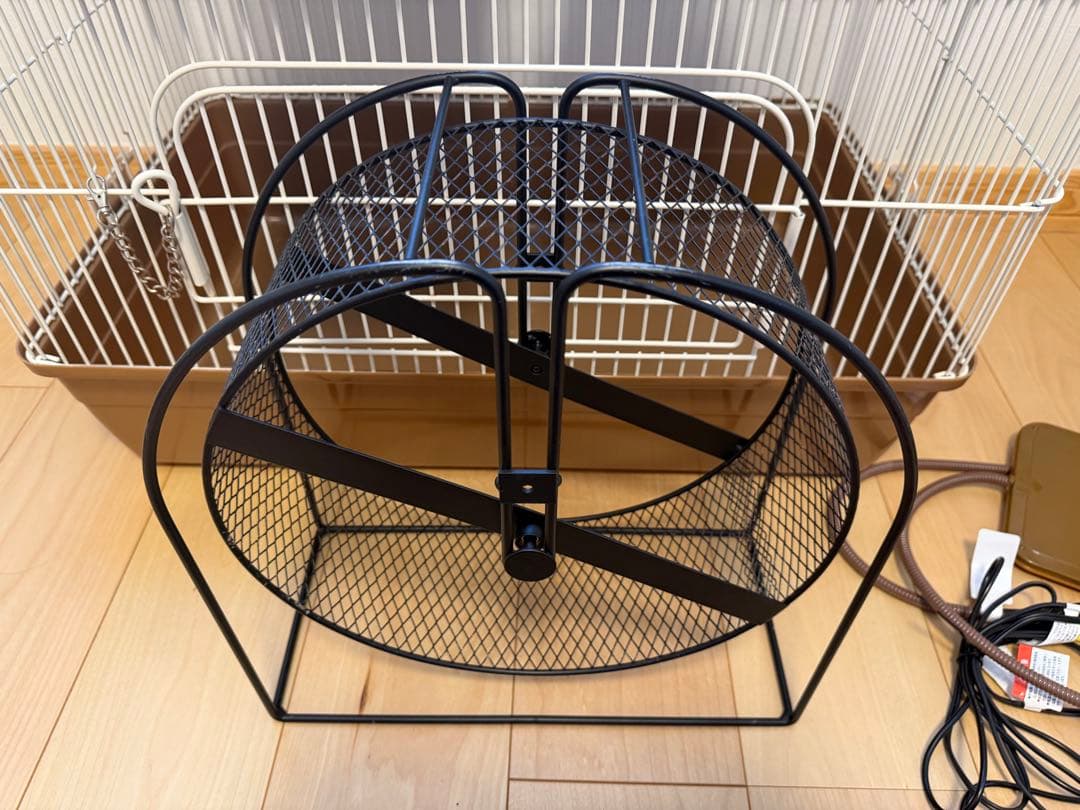 ハリネズミ飼育セット一式 ケージ ヒーター 暖突 ホイール サーモ まとめ売り