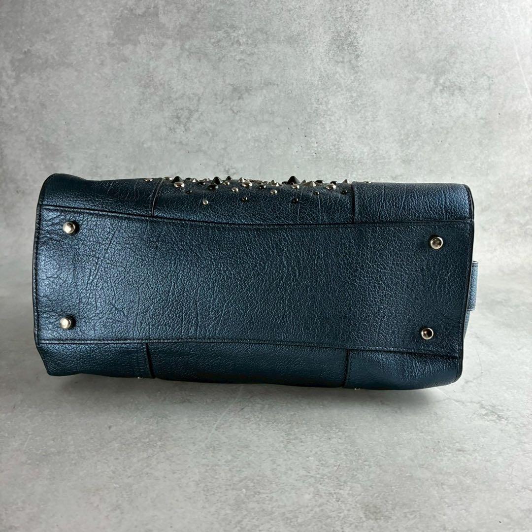 極美品✨コーチ 2way ハンド ショルダーバッグ オールレザー 本革 スタッズ