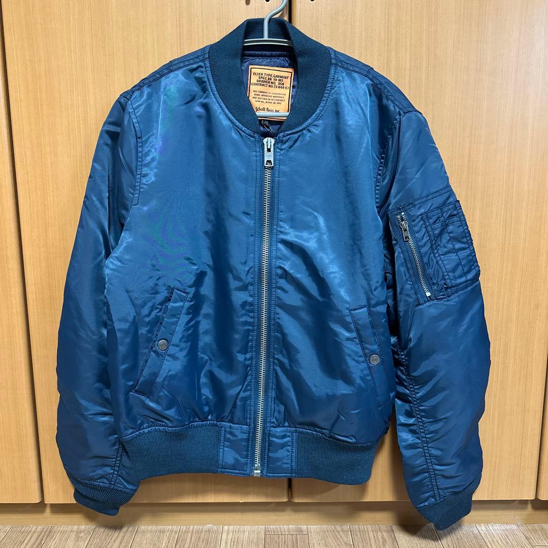 新品未使用 SCHOTT ロンハーマン MA-1フライトジャケット ネイビー M