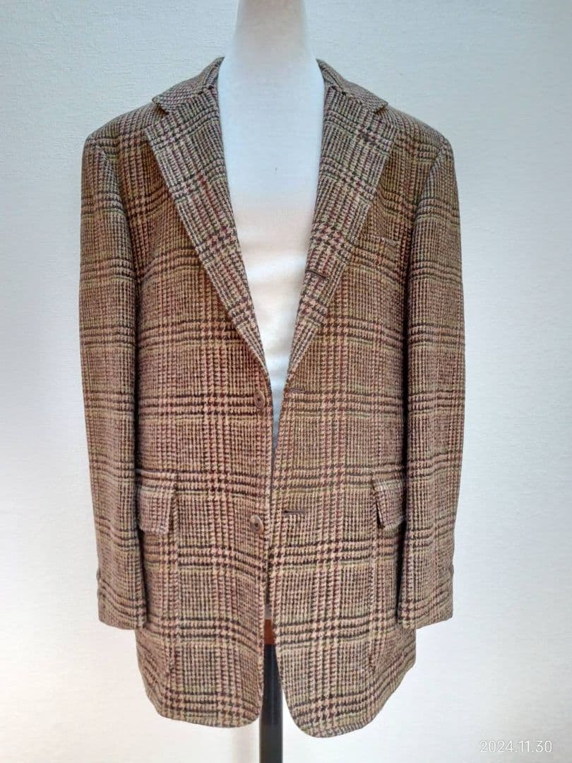 ジェイプレス Harris Tweed チェック柄 テーラードジャケット