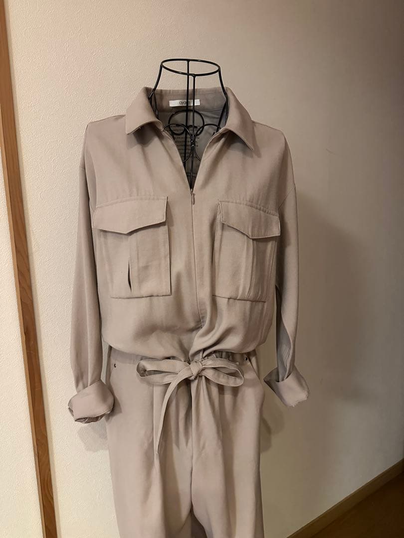 ayaneアヤン◇ブラウン オールインワン ウエストリボン付き