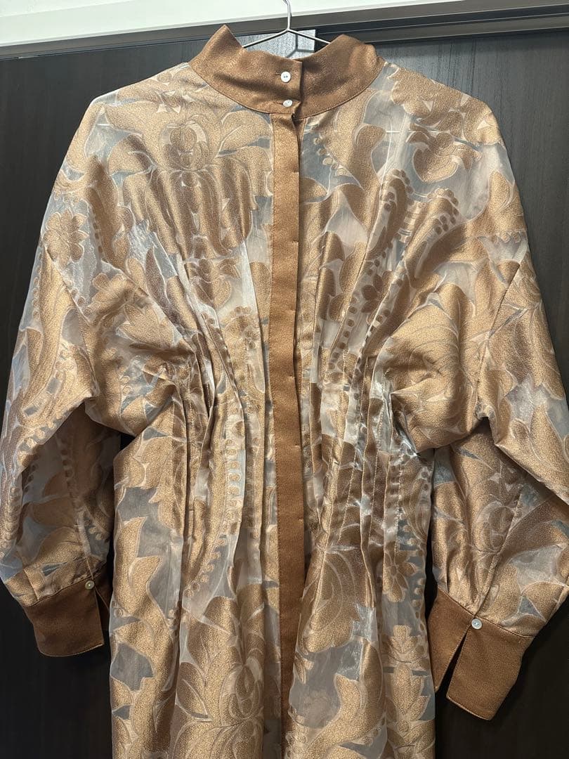 【専用」アメリ　und sheer jacquard tuck dress