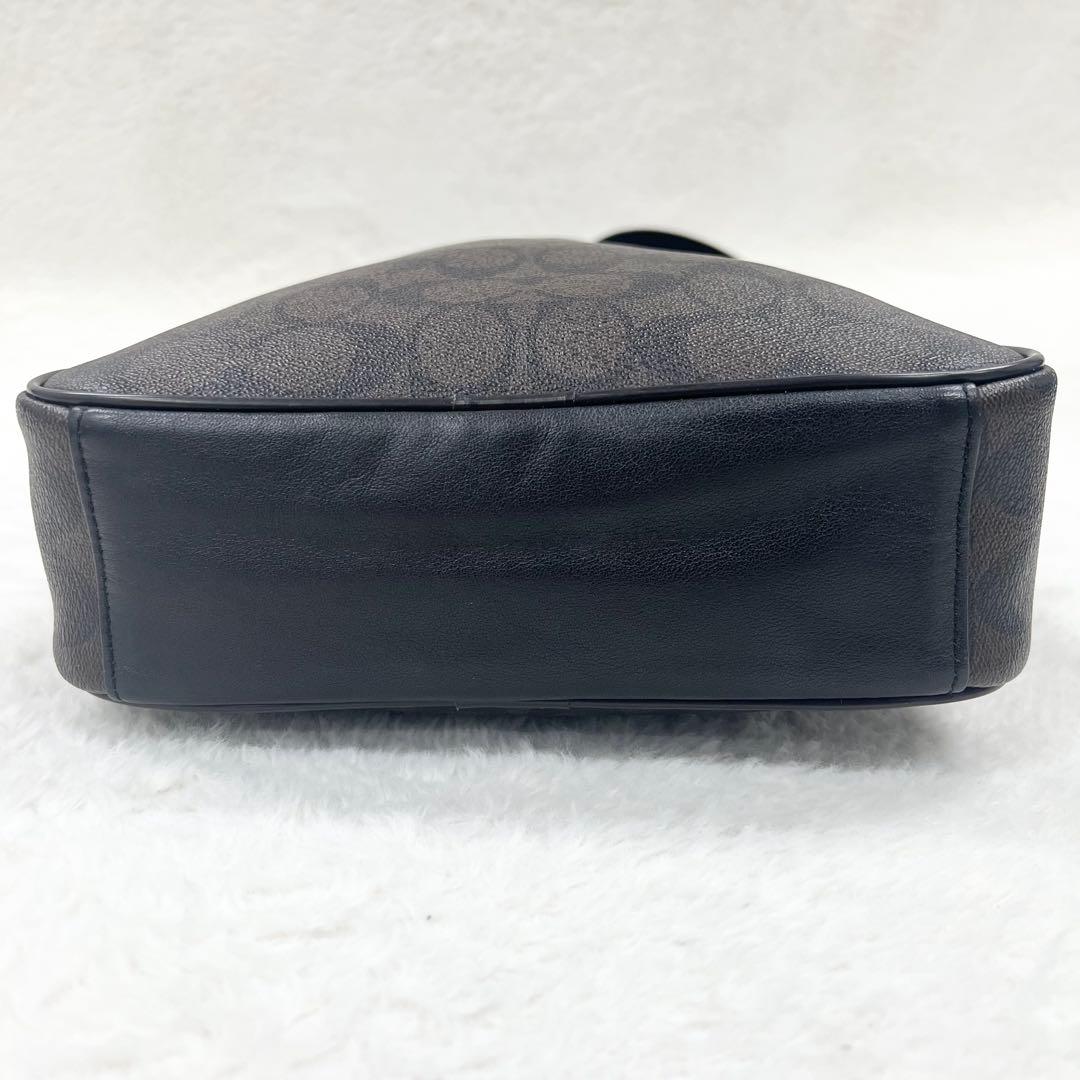 極美品✨コーチ ショルダーバッグ シグネチャー レザー PVC ブラウン