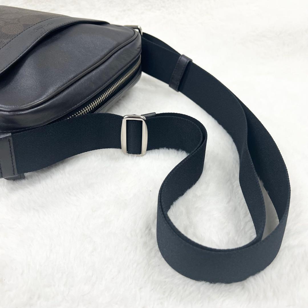 極美品✨コーチ ショルダーバッグ シグネチャー レザー PVC ブラウン