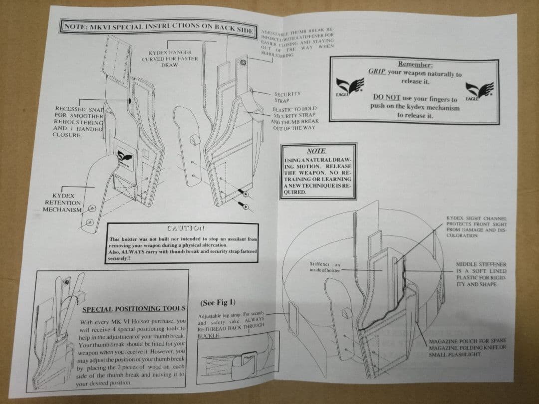 EAGLE SAS mk6 1911 右用ホルスターBK