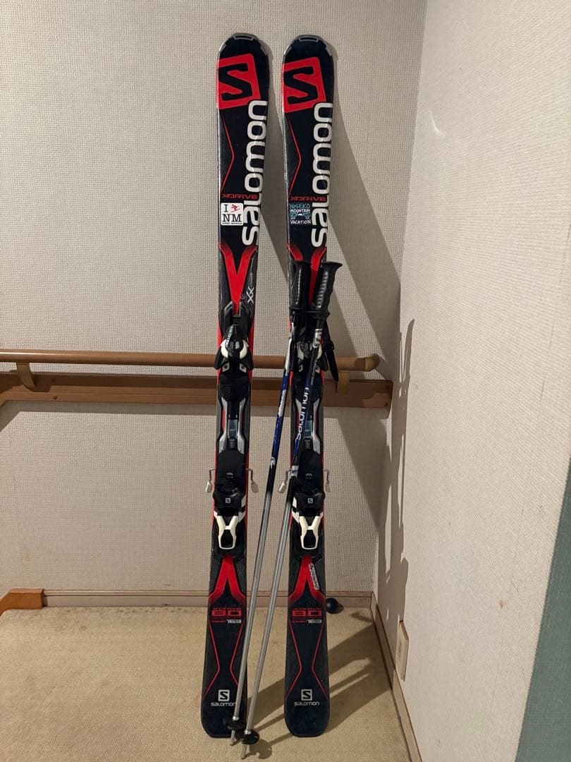 スキー板　Salomon X-Drive 8.0 163cm & スキーストック