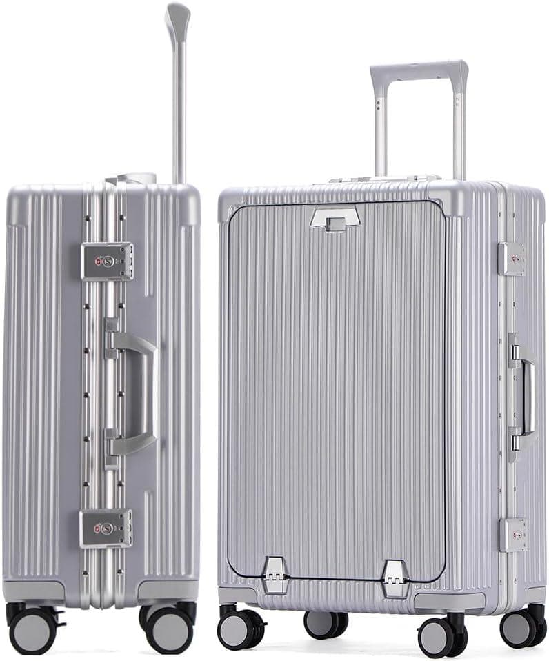 スーツケース Mサイズ キャリーケース USB TSAロック フロントオープン