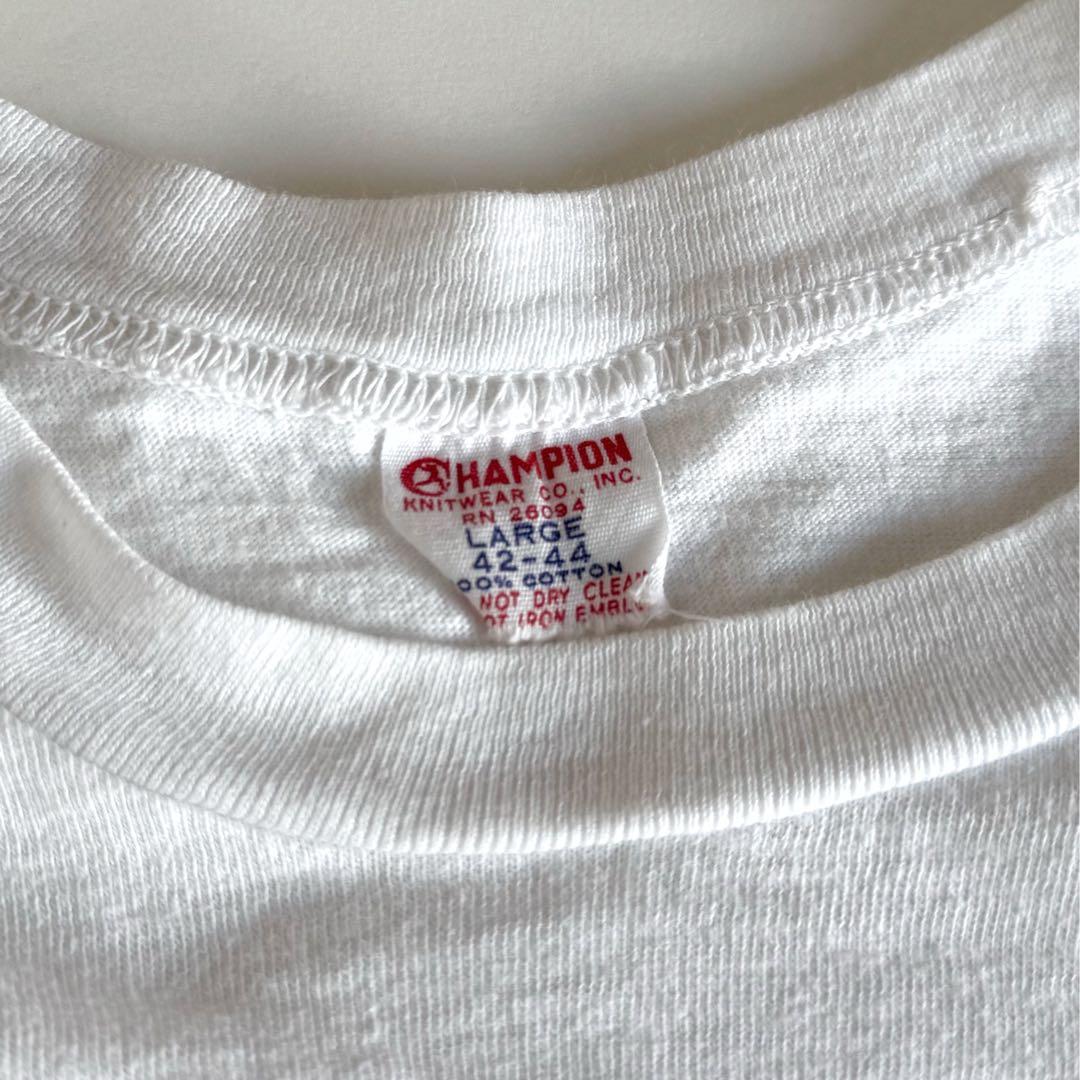 チャンピオン　ヴィンテージ　ランタグ　Tシャツ　L 3段