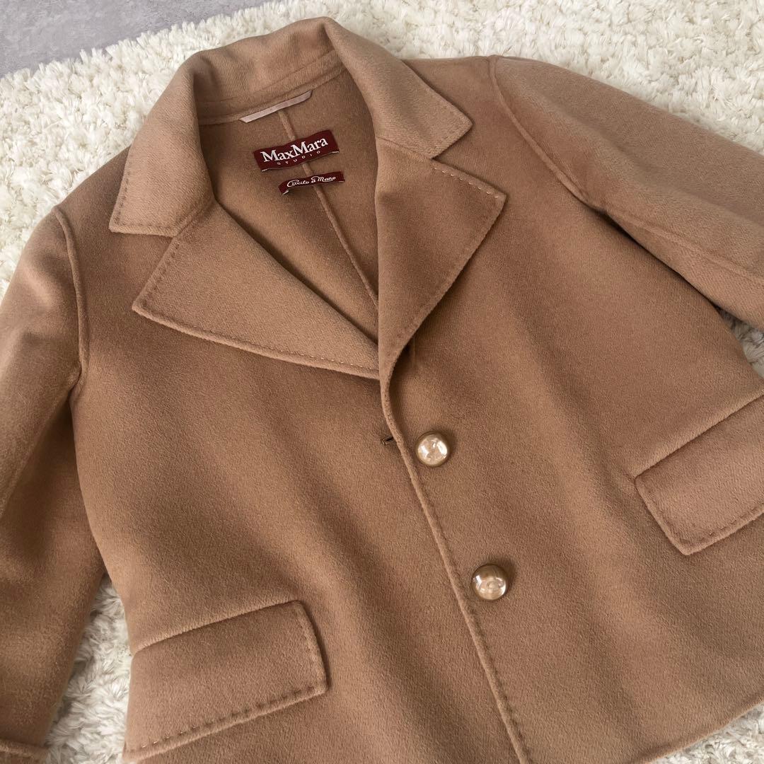 極美品！MaxMara ベージュ テーラードジャケット 38 1~２度着用
