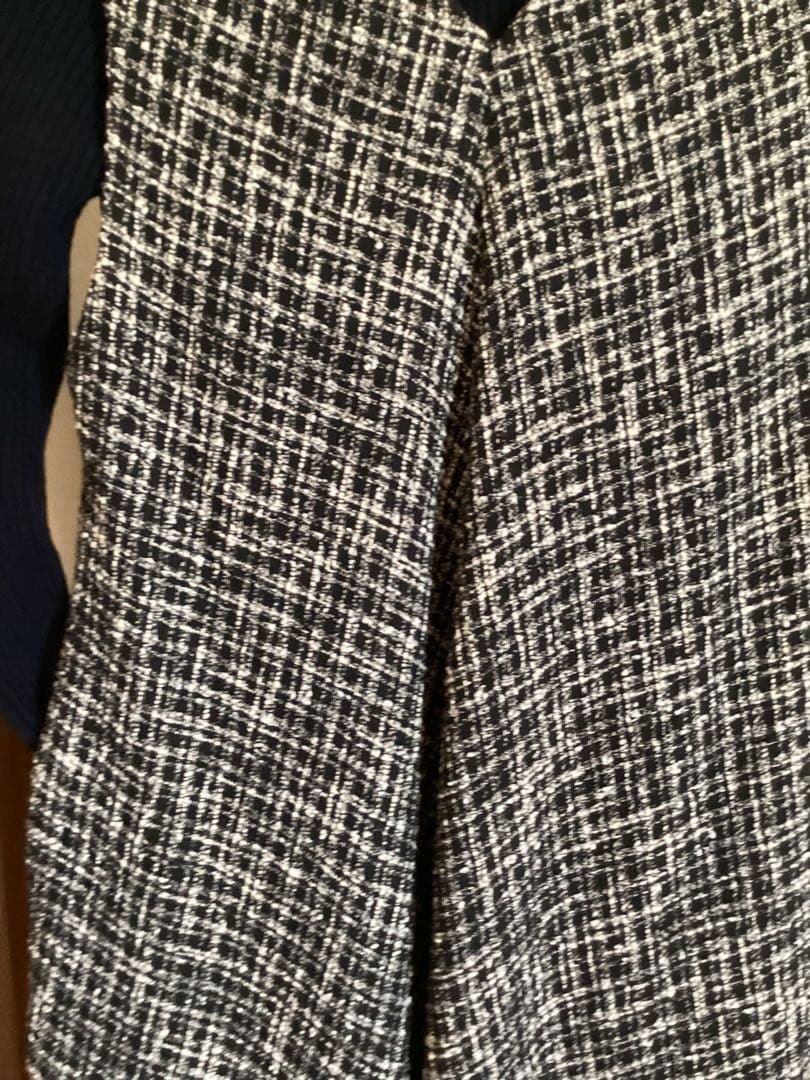 BEARDSLEY ビアズリー　ツイード ラメ混フレア ワンピース