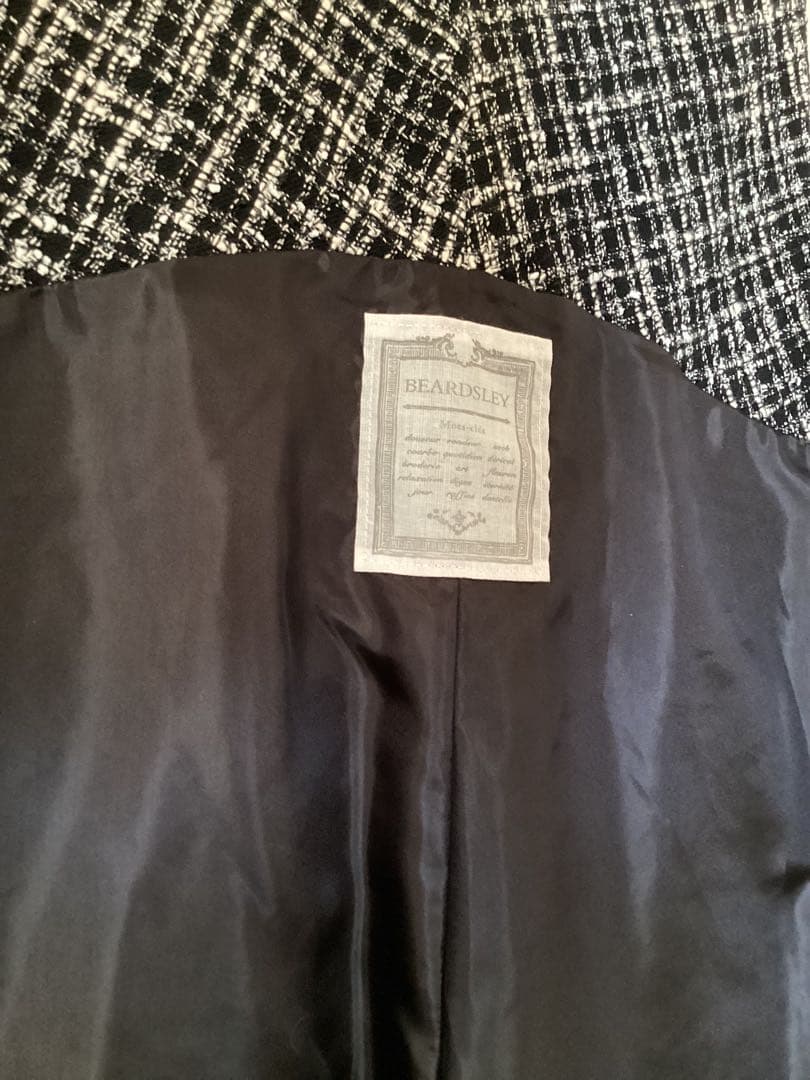 BEARDSLEY ビアズリー　ツイード ラメ混フレア ワンピース