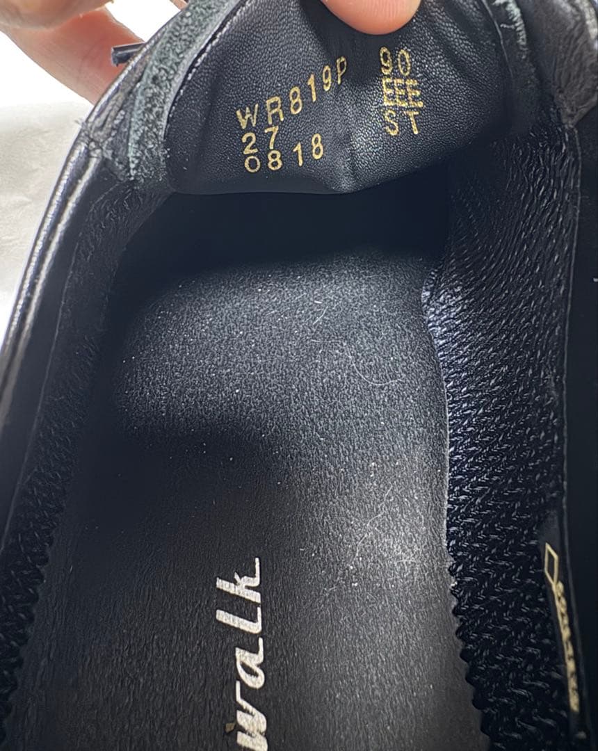 【美品】アシックス　ランウォーク　ビジネス　ストレートチップ　ゴアテックス　3E