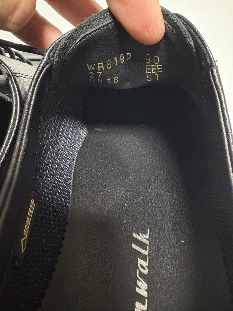 【美品】アシックス　ランウォーク　ビジネス　ストレートチップ　ゴアテックス　3E