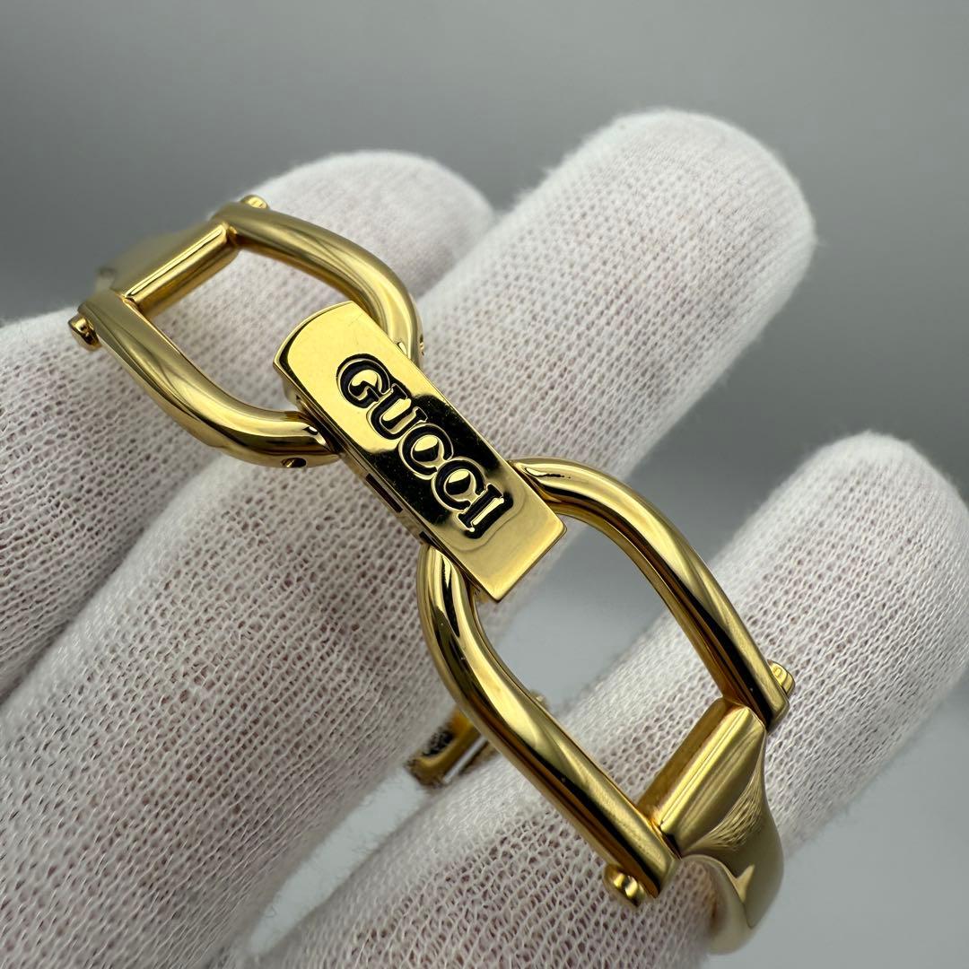 GUCCI グッチ 腕時計 watch 1500L 黒文字盤　ゴールド　美品