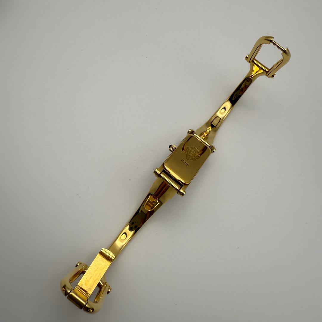GUCCI グッチ 腕時計 watch 1500L 黒文字盤　ゴールド　美品