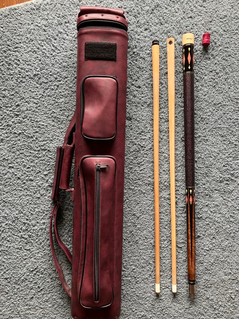 Lucasi ビリヤードキュー 3本セット レザーケース付き