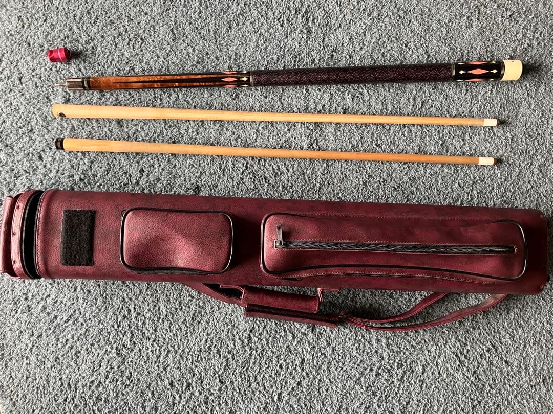 Lucasi ビリヤードキュー 3本セット レザーケース付き