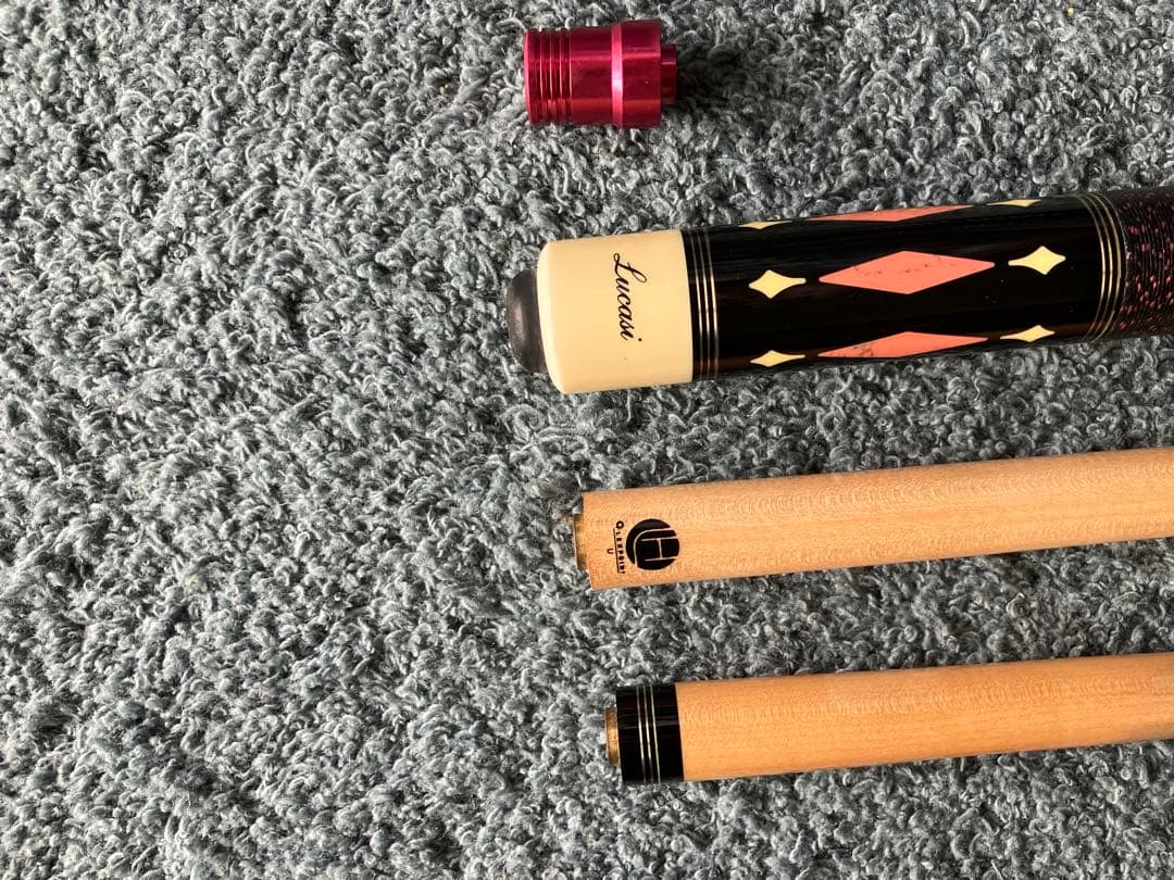 Lucasi ビリヤードキュー 3本セット レザーケース付き
