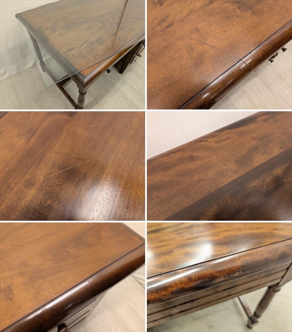 九州民芸家具　樺 カバ材　無垢　片袖デスク　書斎デスク　机　デスク　学習机