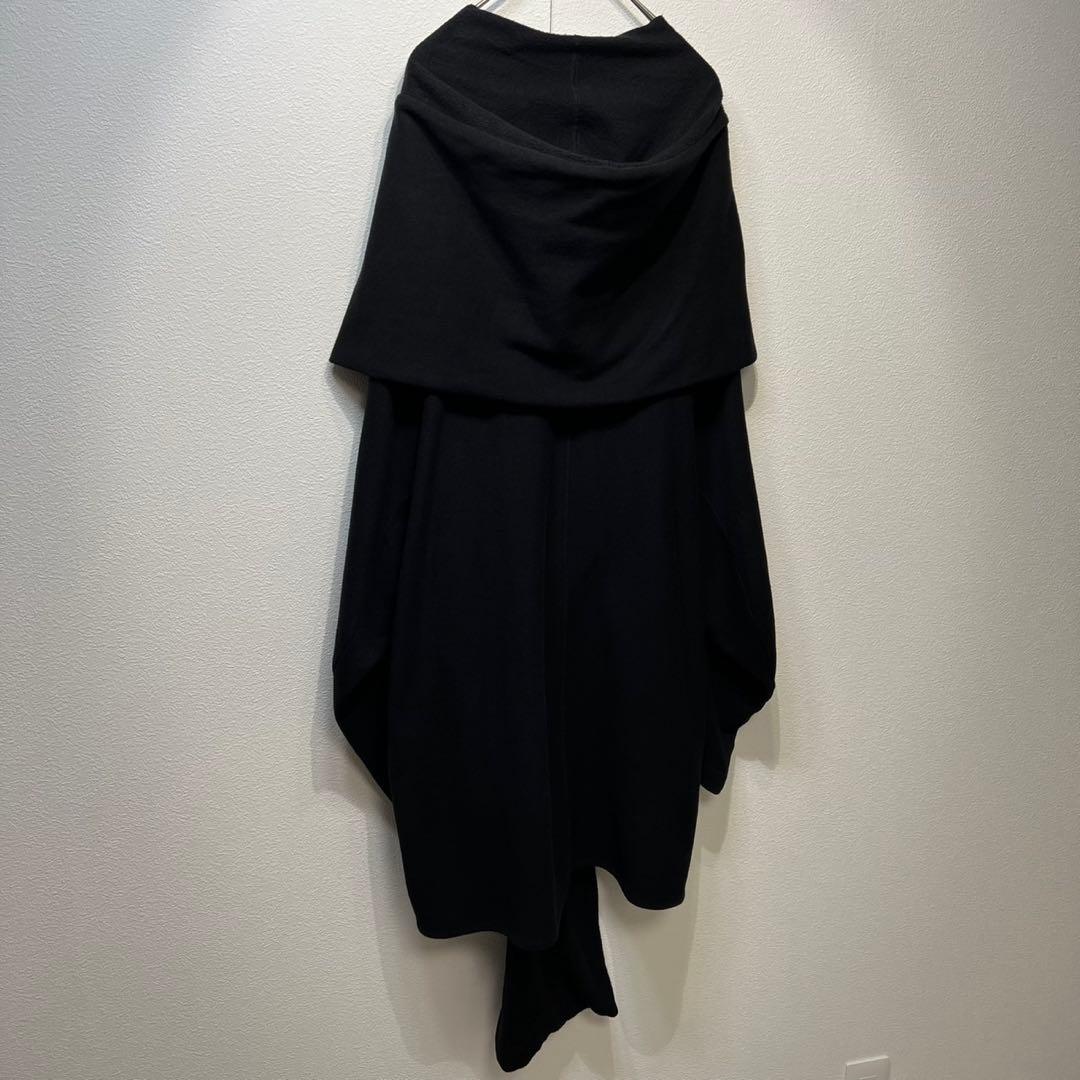 希少 美品 ワイズ 変形 デザイン ケープ ポンチョ ボタンレス コート