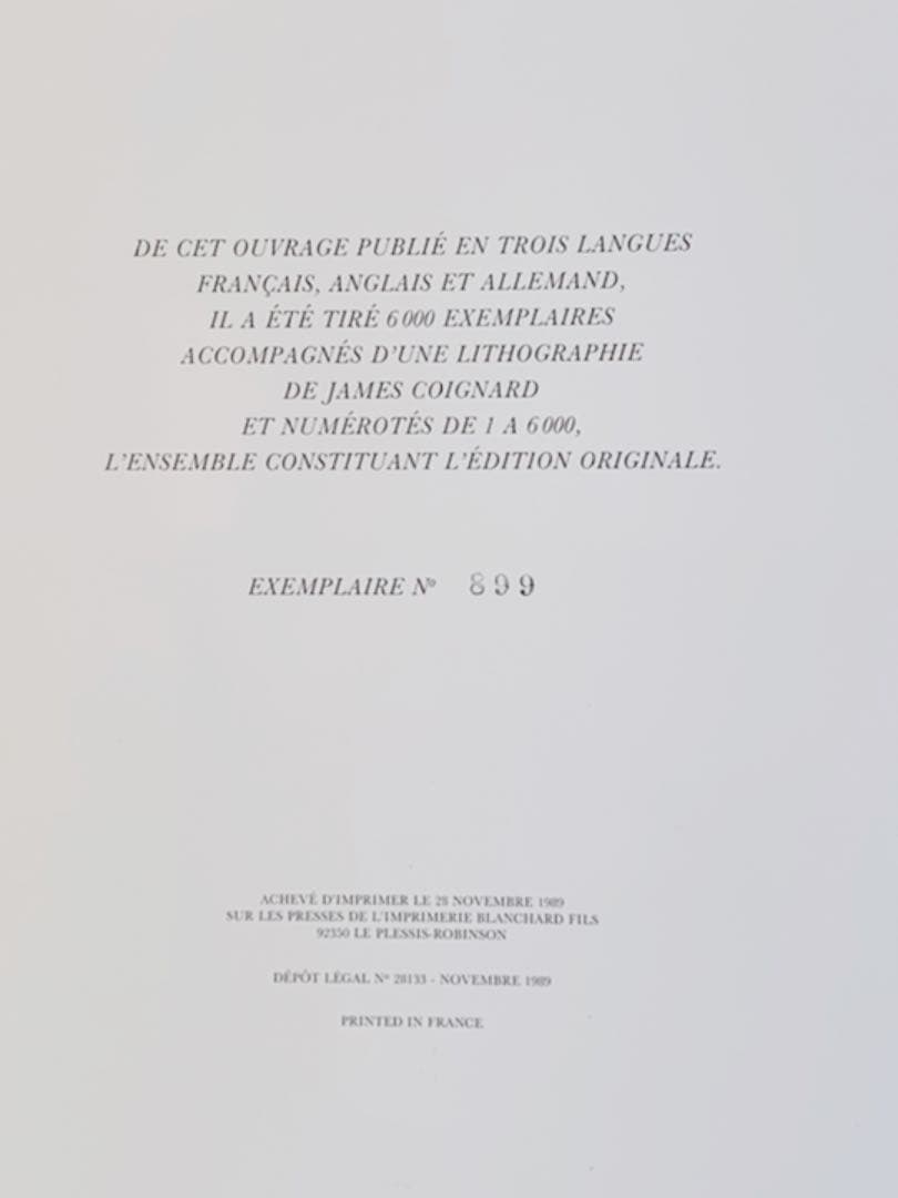 希少！ジェームス・コワニャール　James COIGNARD 画集　フランス版