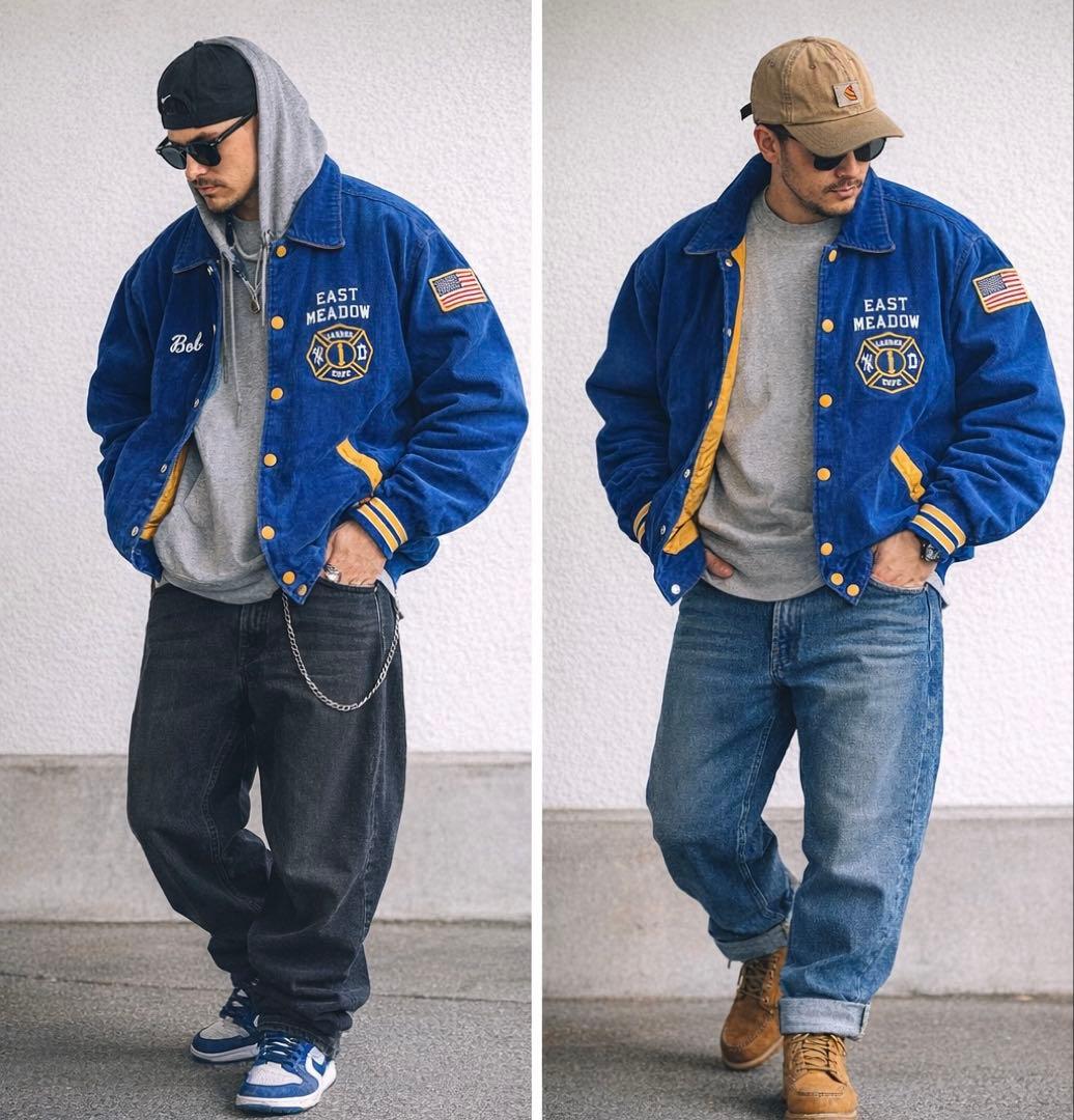 さ*き様 ヴィンテージ 古着 RENNOC スタジャン コーデュロイ USA製