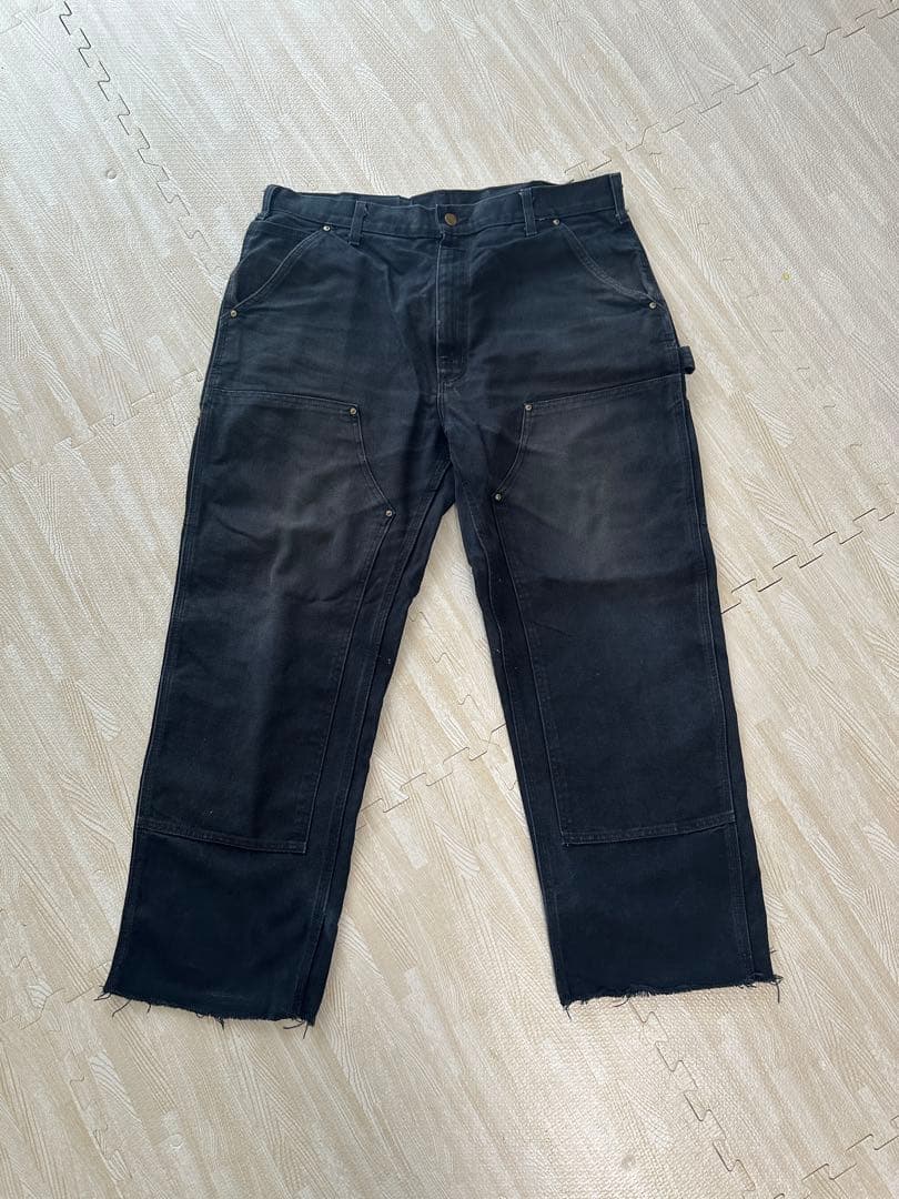 Carhartt ブラック ダブルニー36x32