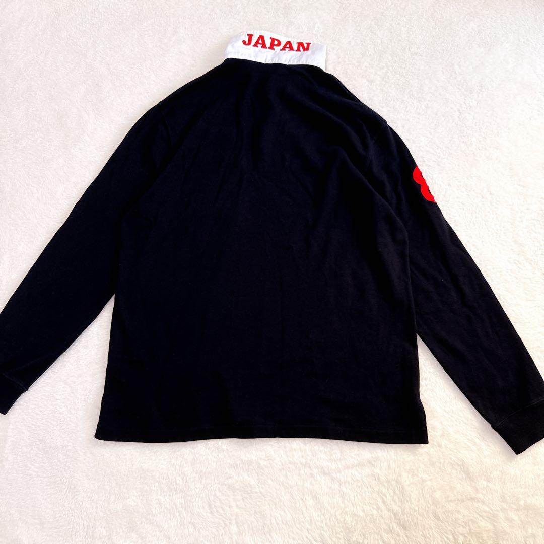 【希少】ポロ ラルフローレン ラガーシャツ ポロベア×JPN 刺繍ロゴ L