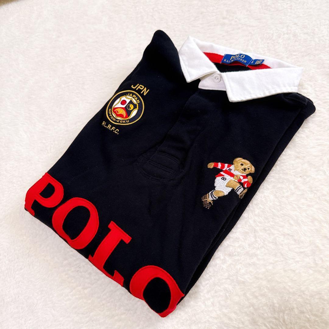 【希少】ポロ ラルフローレン ラガーシャツ ポロベア×JPN 刺繍ロゴ L