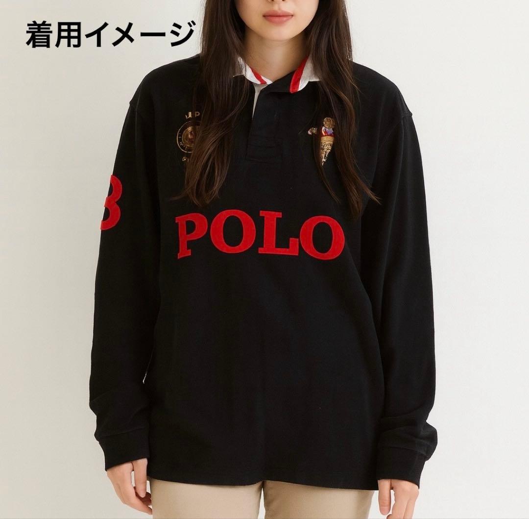 【希少】ポロ ラルフローレン ラガーシャツ ポロベア×JPN 刺繍ロゴ L