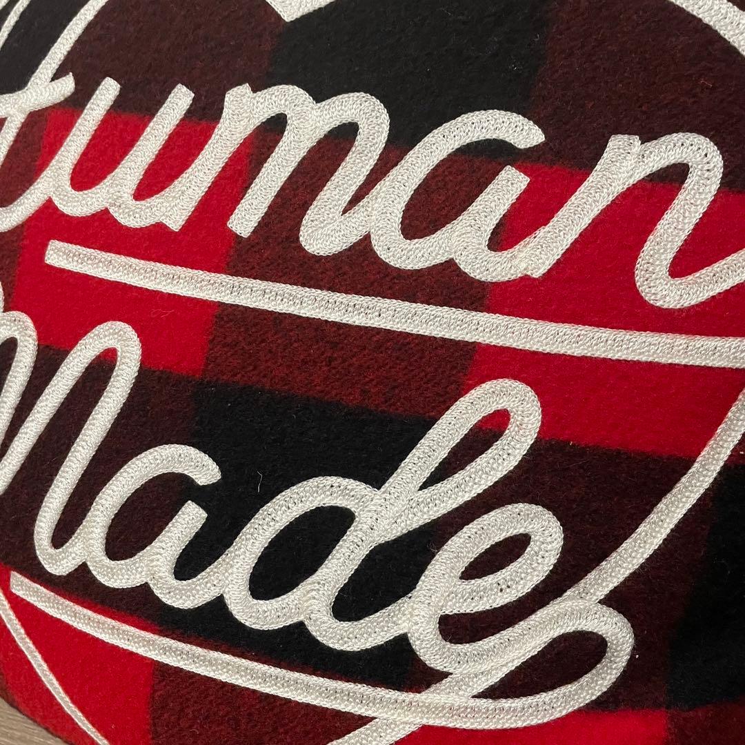 希少 極美品✤ ヒューマンメイド ウールクッション レッド ブラック 赤 黒