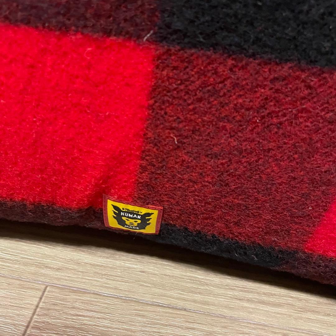 希少 極美品✤ ヒューマンメイド ウールクッション レッド ブラック 赤 黒
