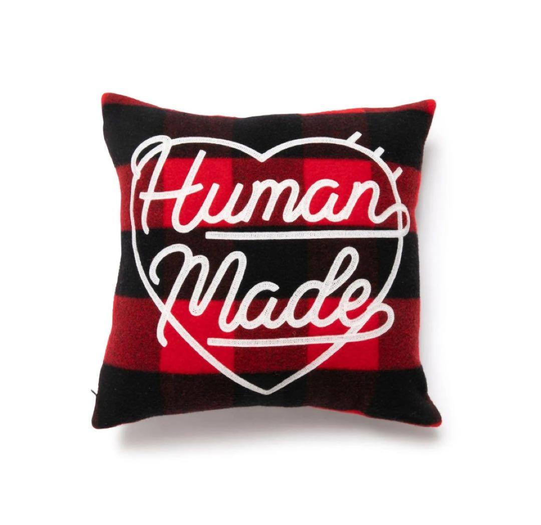 希少 極美品✤ ヒューマンメイド ウールクッション レッド ブラック 赤 黒